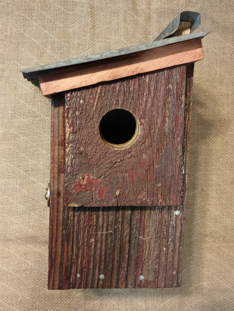 Rustic BIRDHOUSE made using salvaged and recycled material