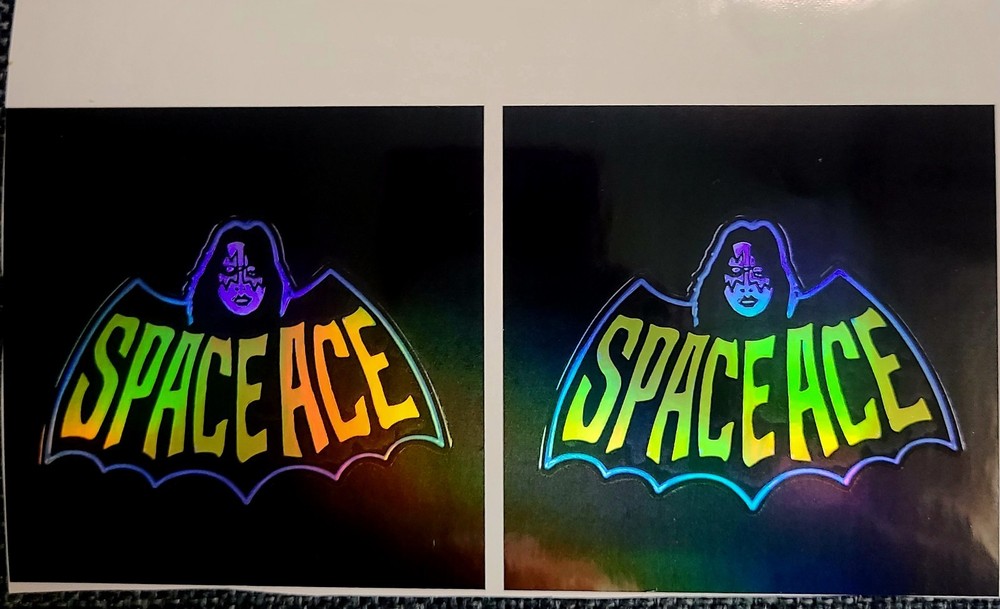 Space Ace Kiss Ace Frehley Guitarist Logo Novelty Reflective Decal 3 Inch Sqr X2