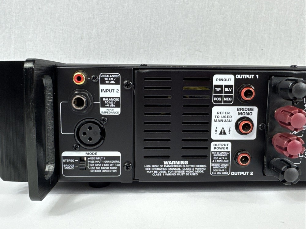 Behringer Reference Amplifier Model A500 Working Used