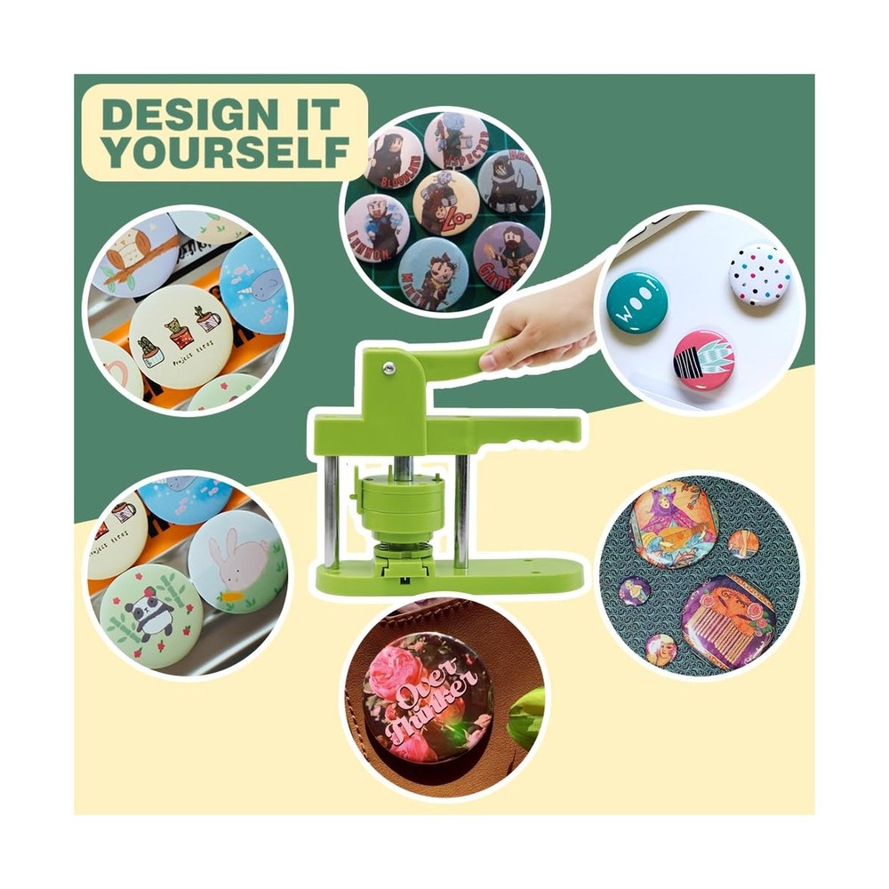Button Maker Machine Multiple Sizes, Pin Maker Machine 1.25+2.25+3 inch, Inte...
