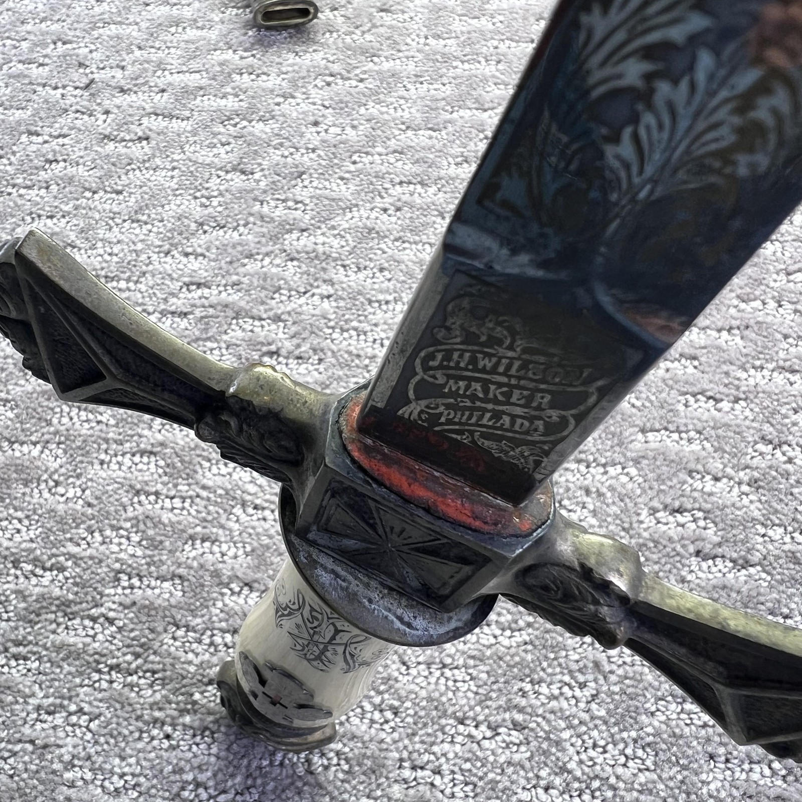 Vintage J.H. Wilson Knights Templar Ceremonial Sword Smallsword Bone Handle USA