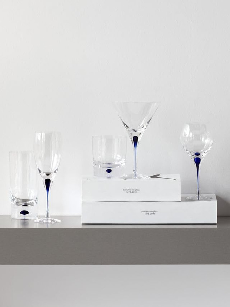 Blue Intermezzo 7 Ounce Martini Glass