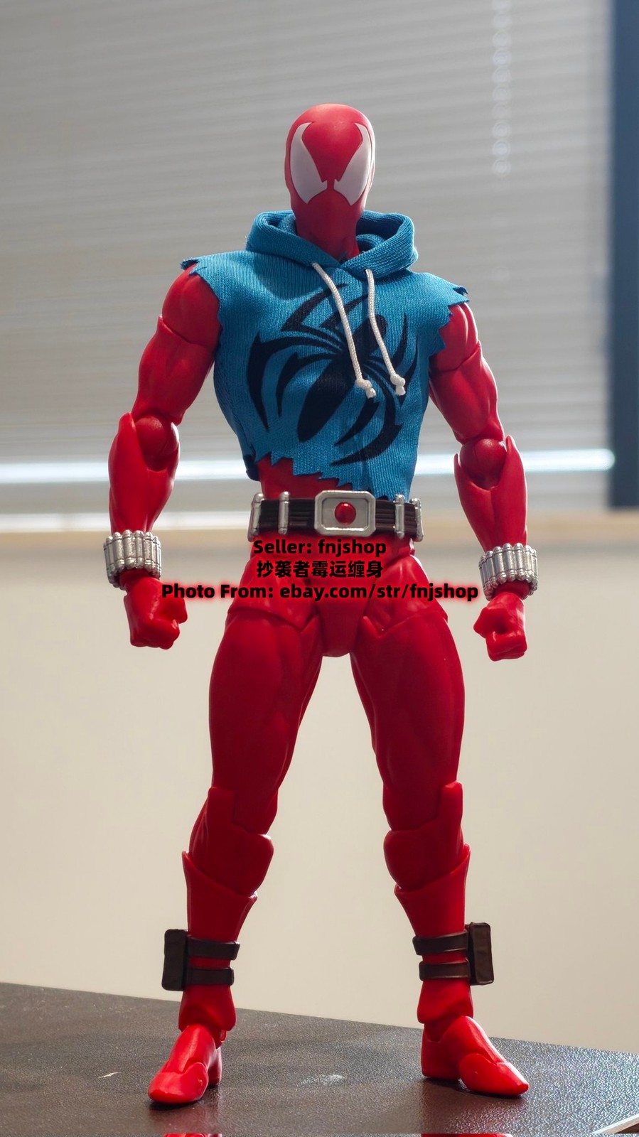 In Stock Hot-New Mess Toys Scarlet Hero Spider-Man Blue Suit 1/12 Action Figure