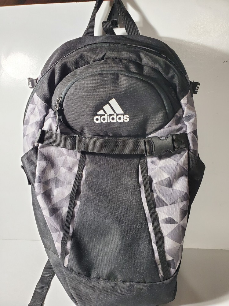 Adidas Backpack Bat Pack Baseball Softball Equipment Black Gray EUC