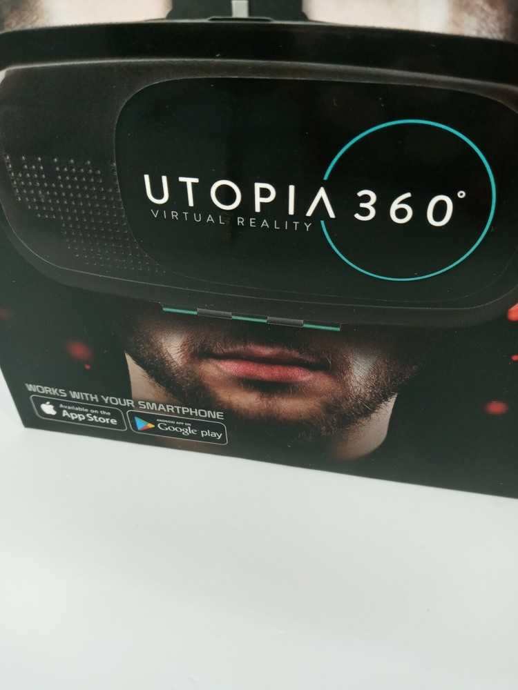 Utopia ReTrak 360 Degree 3D VR Headset Bundle Bluetooth Earbuds & Controller NIB