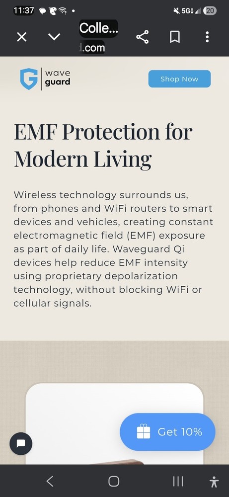 Qi Shield EMF Protection by Waveguard