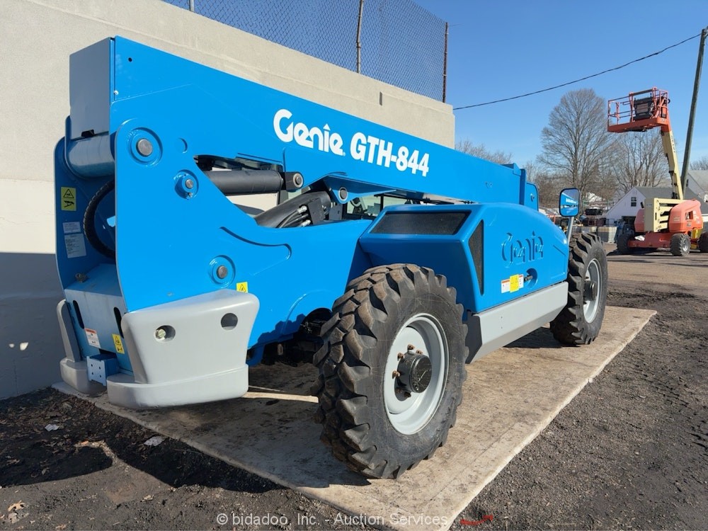 2014 Genie GTH-844 44' 8k lb Telescopic Reach Forklift Telehandler Cab bidadoo