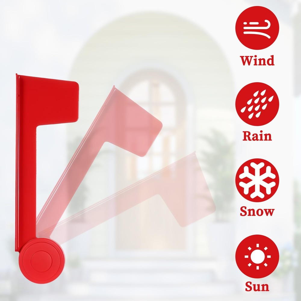 Mailbox Flag Replacement, Easy Installation Metal Mailbox Flag Universal Red