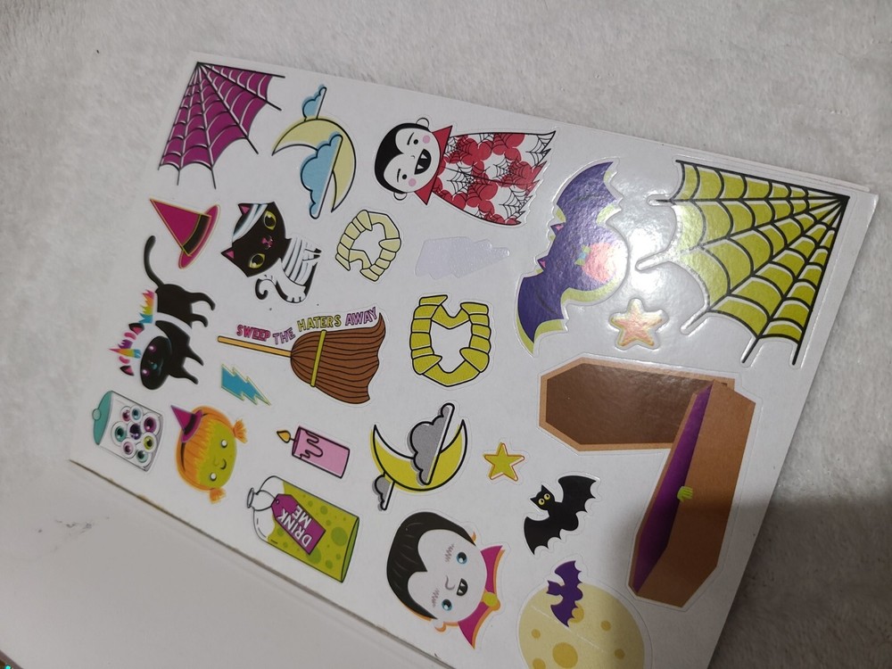Bundle Halloween Pumpkin Faces , Pumpkin Carving Tool , stickers and Flash light