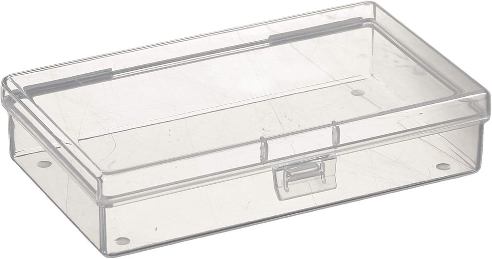 7 Pieces Mixed Sizes Rectangular Empty Mini Clear Plastic Organizer Storage B...