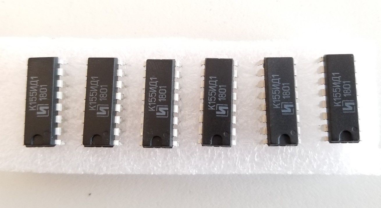 6 pcs K155ID1 (SN74141) К155ИД1 Nixie Tube Driver New 2016+ USA SELLER