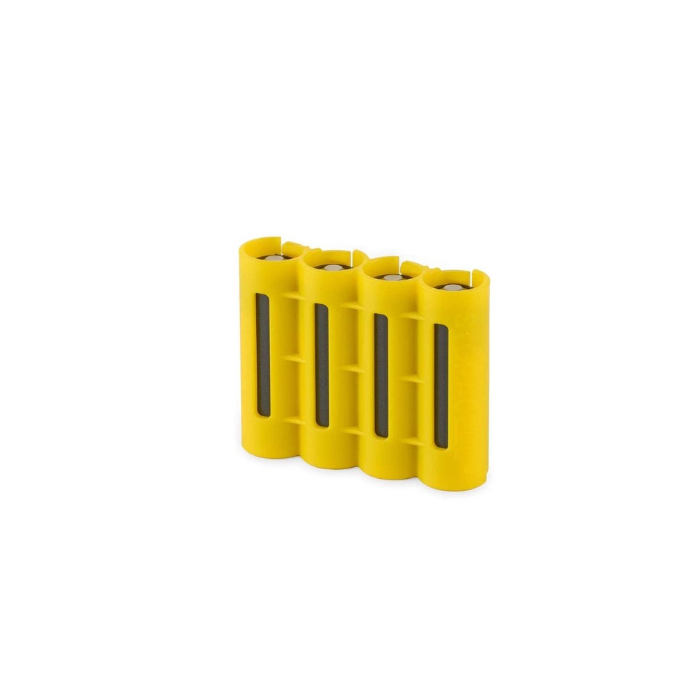Slim Line AA 4 Pack Battery Caddy (Yellow)