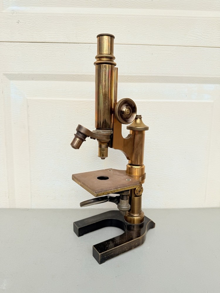 Antique E. Leitz Wetzlar Brass Microscope No. 54934