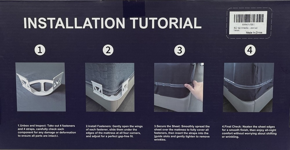 Lock Bed Sheet Holders for Corners - Keep Sheets Tight & Secure on All Bed Types