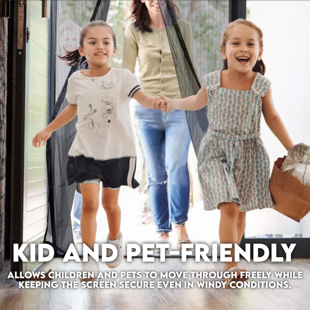 Mosquito Door Net Mesh Screen Bug Pet Patio Hands Free Magnetic Magic Closer USA