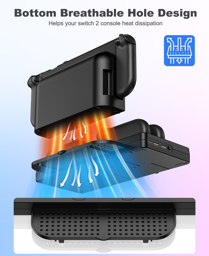 4-in-1 Charging Dock for Switch 2 Joy-Con Controller Charger Storage Station