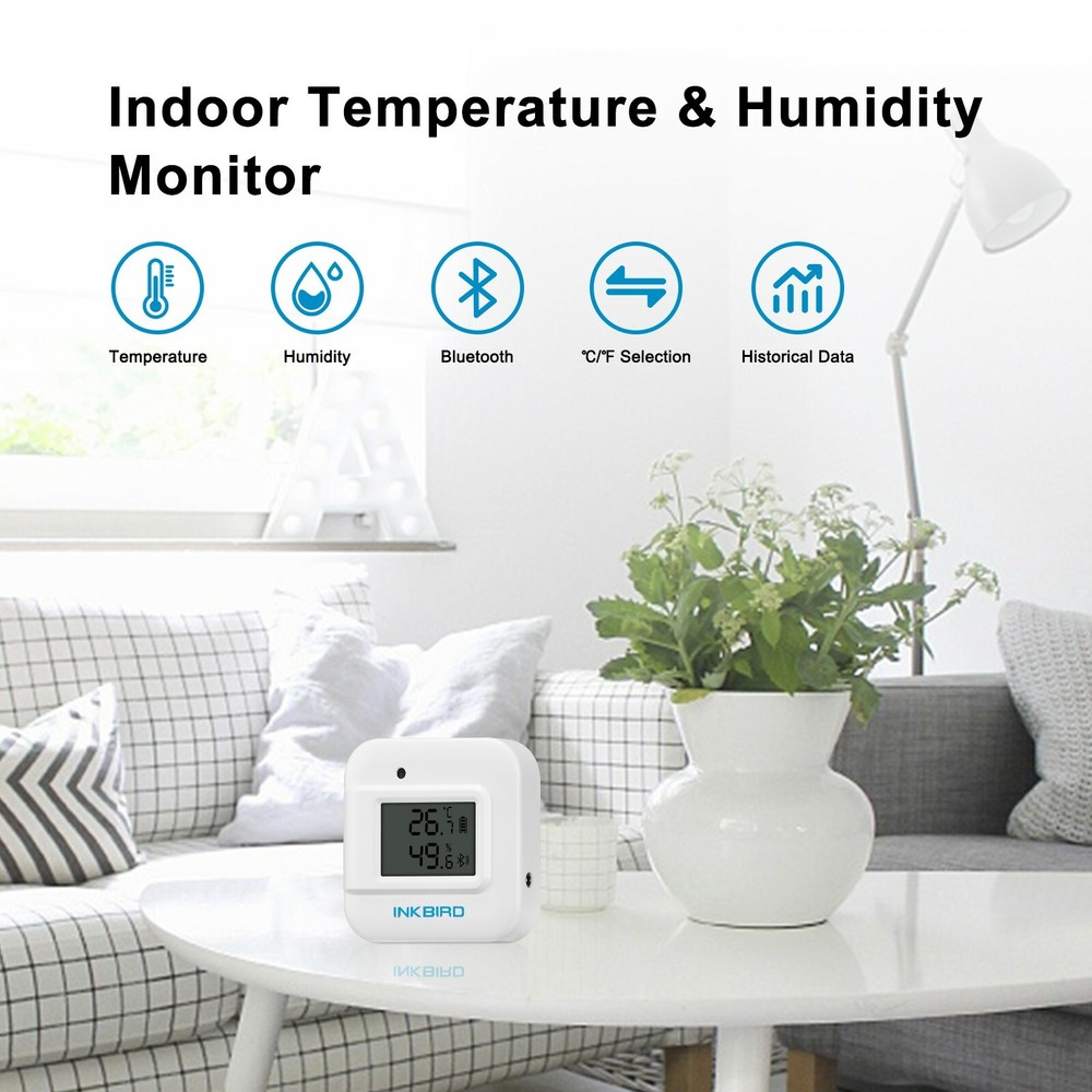 Bluetooth Temperature Humidity Thermometer Data Loggers IBS-TH2 External Probe