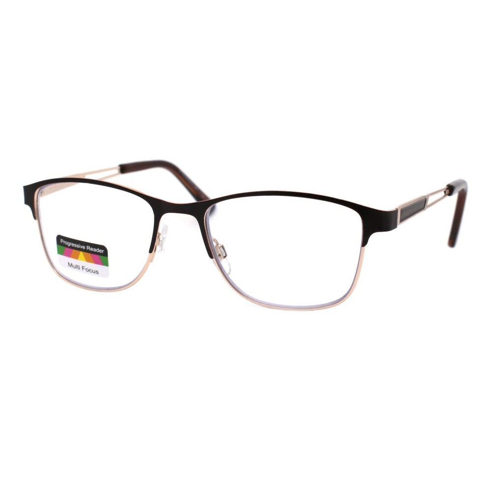 Multi-Focus Progressive Reading Glasses 3 Powers in 1 Reader Spring Hinge Metal