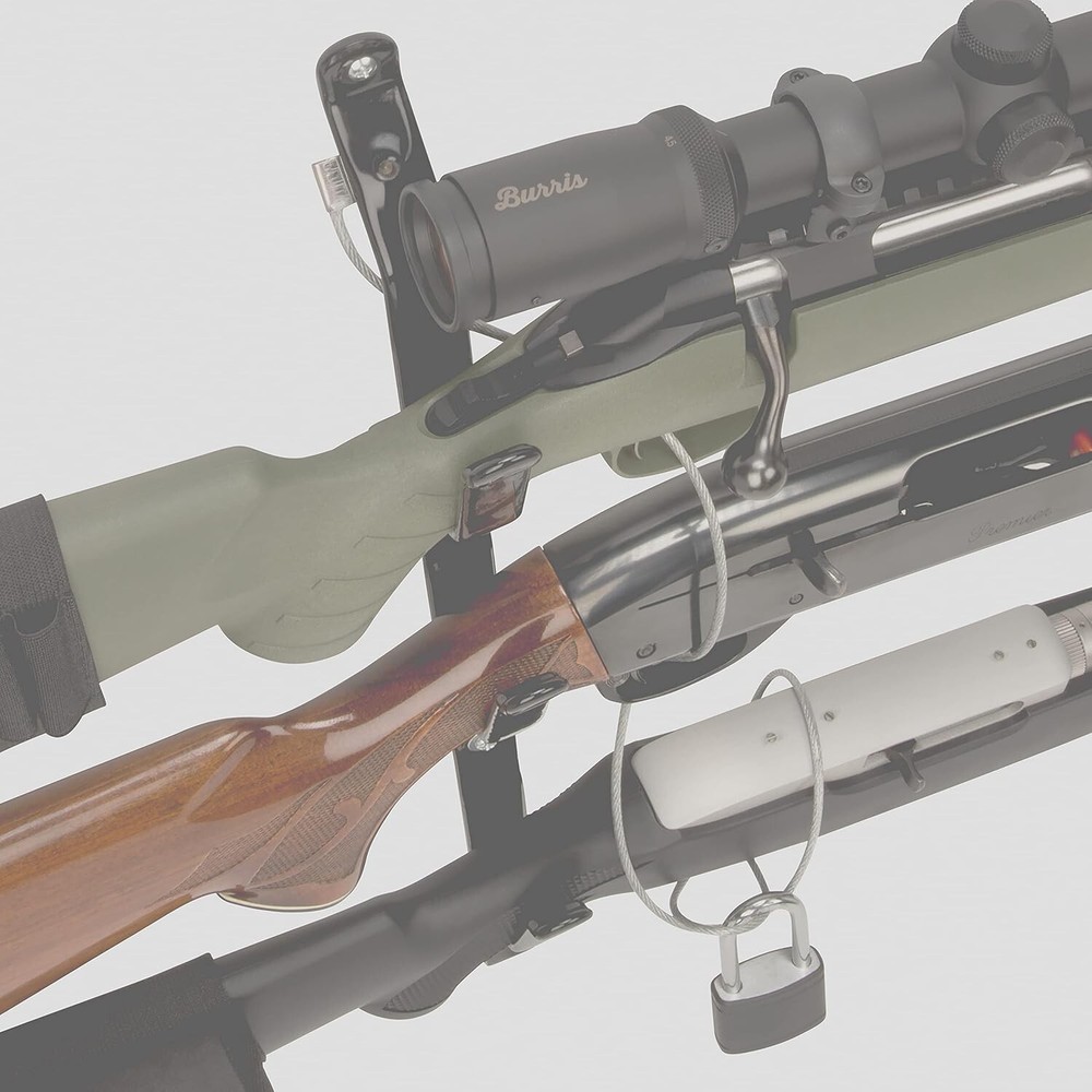 Adjustable 3-Gun Rack for Truck Rear Window - Secure Firearm Storage Solution