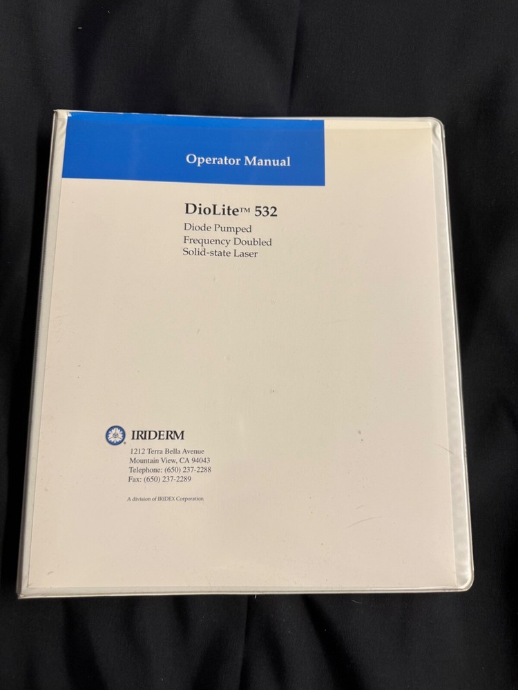 Iriderm DioLite 532 Operator Manual