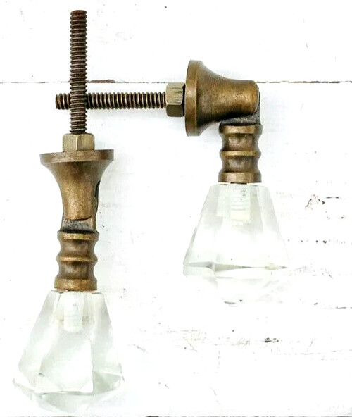Brass Drawer Pull Handle Teardrop Glass Diamond Crystal Cabinet Knobs Hardware