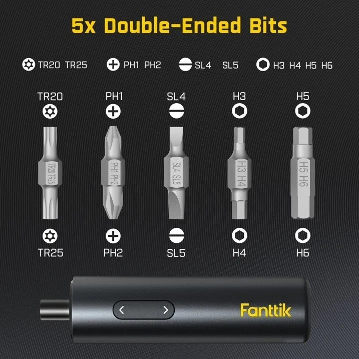 Fanttik S1 Capsule Cordless Screwdriver, 10 piece