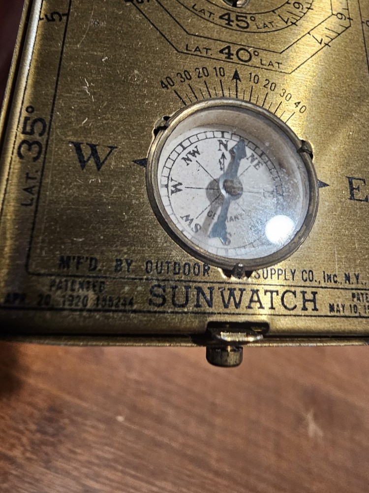 vintage brass compass (5)