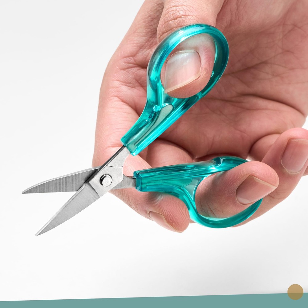 Beaditive Detail Craft Scissors Set 2 Pc. Curved and Straight, Sharp, Compact