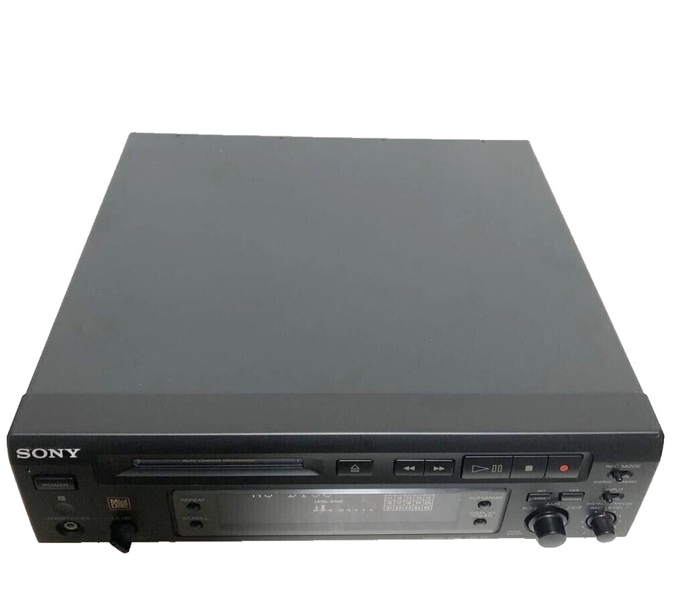 SONY MDS-S37 MiniDisc Recorder Deck Black Good GP