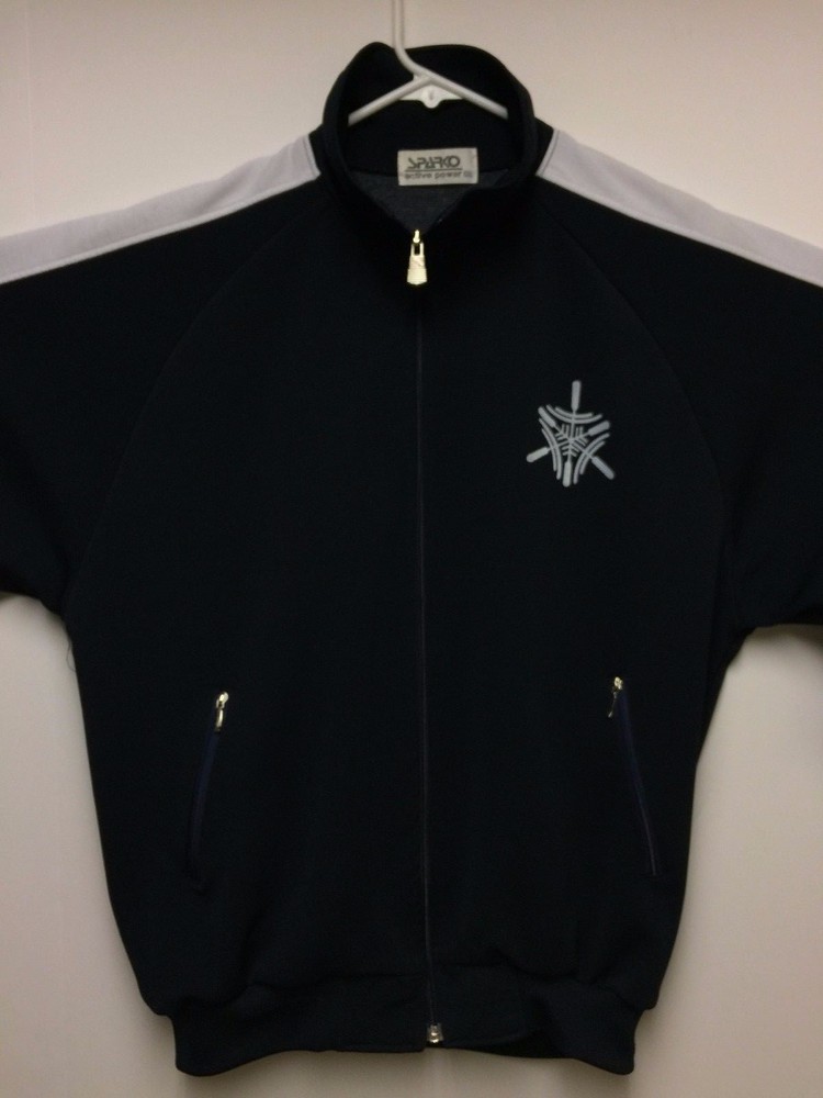 SPARKO Men's Active Power EEL Full-Zip Jacket Large Polyester Navy Blue & White