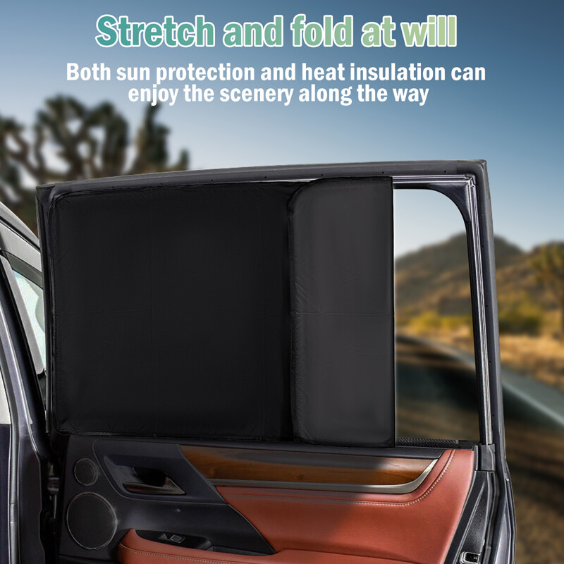 4xMagnetic Car Side Window Sun Shade Thick Cover Visor Shield UV Block Protector
