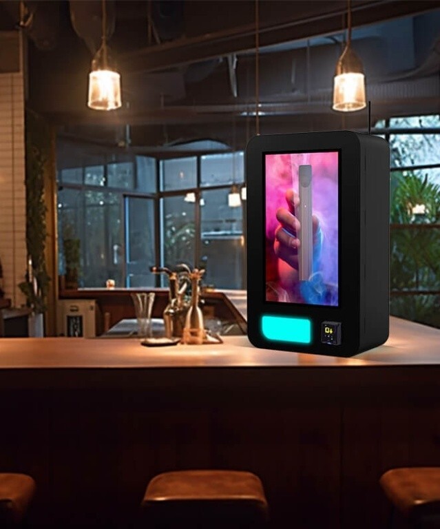 High capacity wall mounted vending machine with 32" touch screen