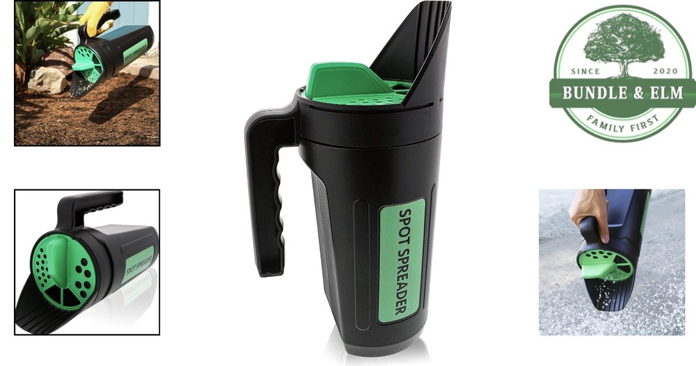 Handheld Spreader for Seed, Fertilizer, Salt & De-Icer with Adjustable Openings