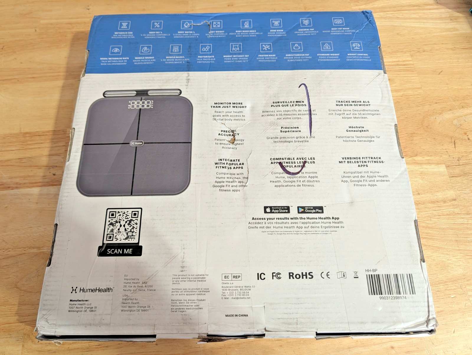 Hume Health The Body Pod at Home Body Analyzer & Scale
