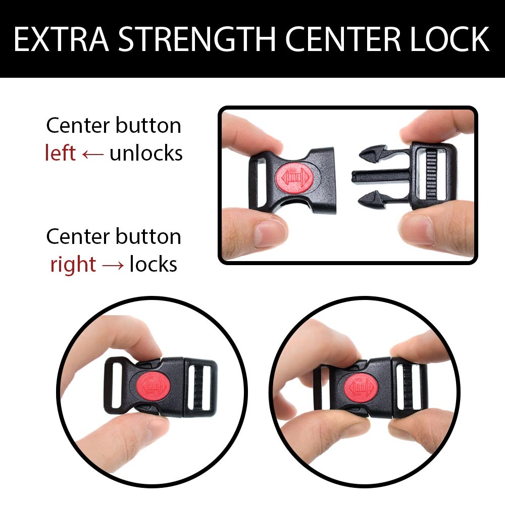 Paracord Planet Flat & Lock Side Release Buckles - Multiple Pack & Size Options