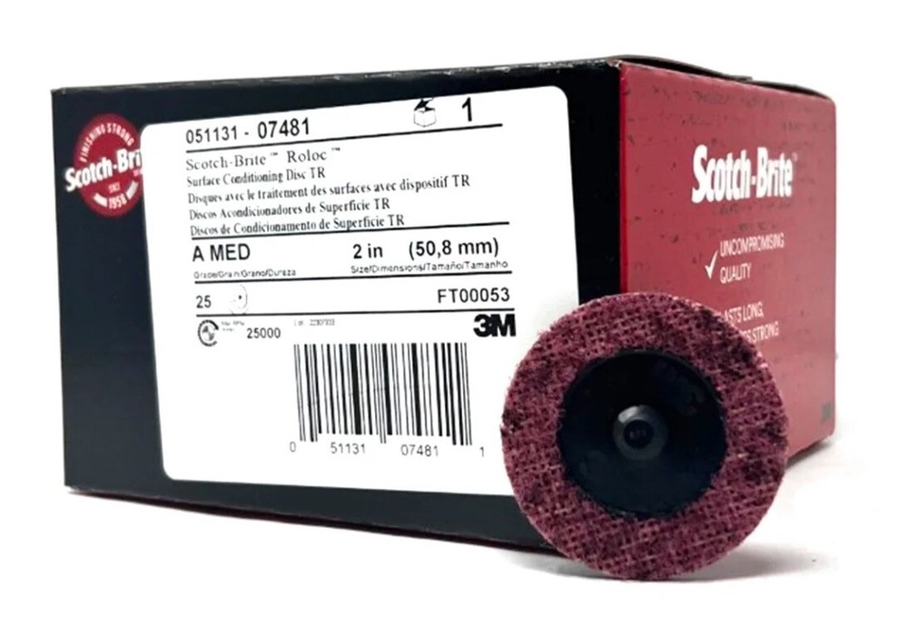 3M Roloc 07481 2" Surface Condition Disc Medium 3M 7481 - 25 DISCS Per-box