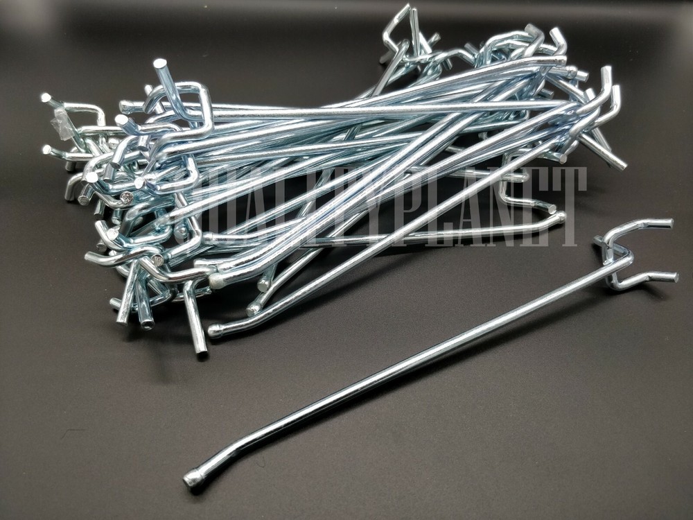 (25) 8" PEGBOARD HOOKS BALL TIP Garage Peg Board Tool Display Fits 1/4"