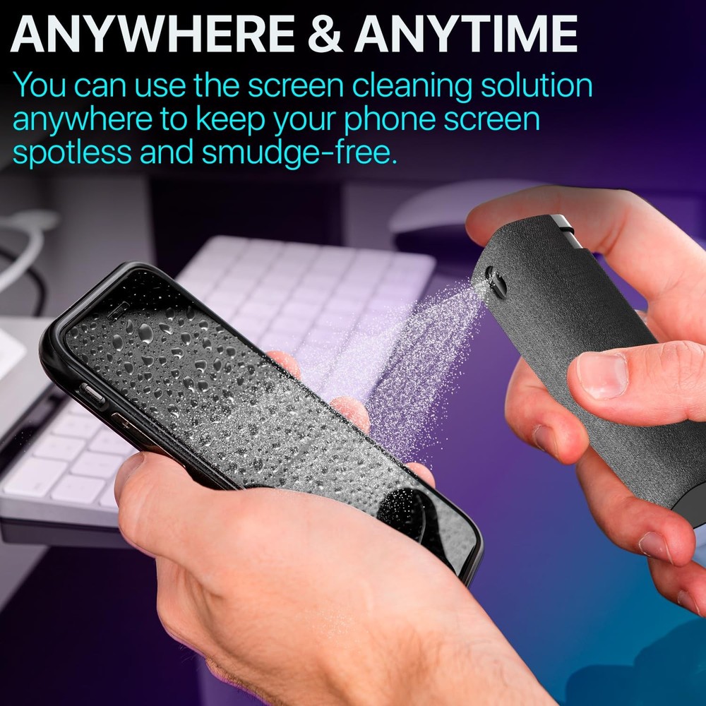 IO CLEAN Mini Screen Cleaner Spray – Finger Proof for Grey