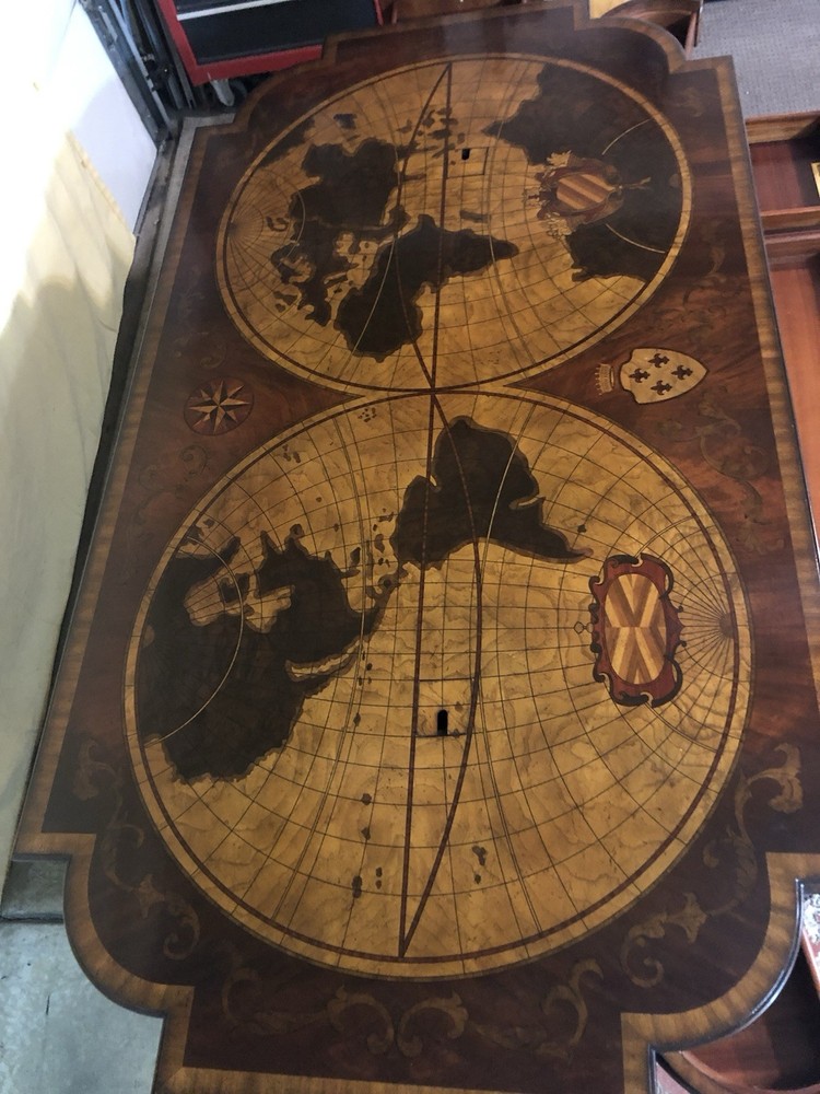World Map 8 Legged Mainland- Smith Writing Desk