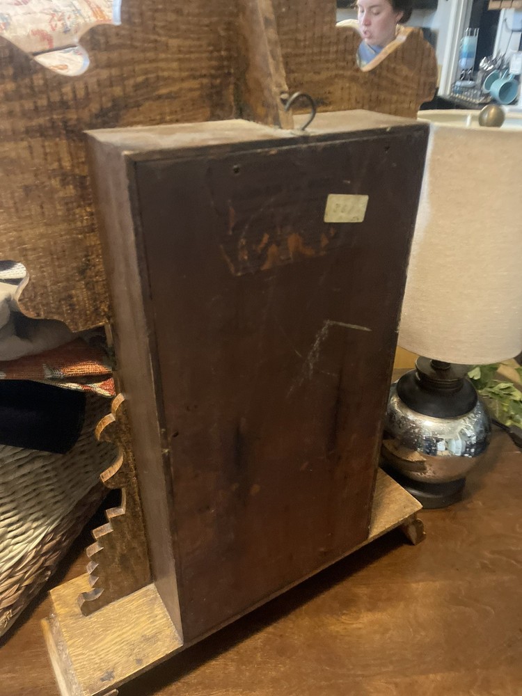 Walnut Late 19Th Century Gingerbread Mantel Clock