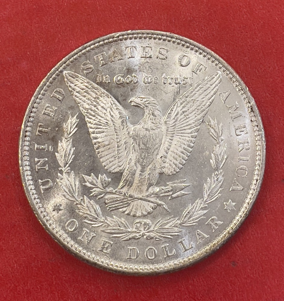 1891 P Morgan Silver Dollar, Choice to Gem Uncirculated.