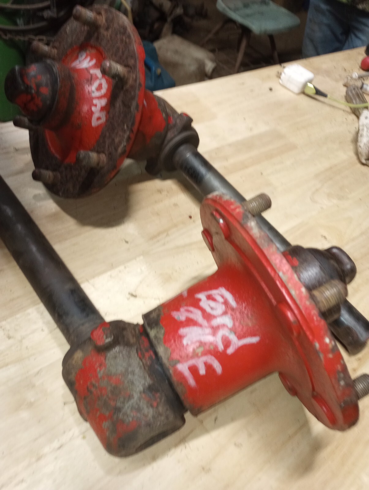 Ford 8n Front Drop Spindles W Hubs Right And Left Pair