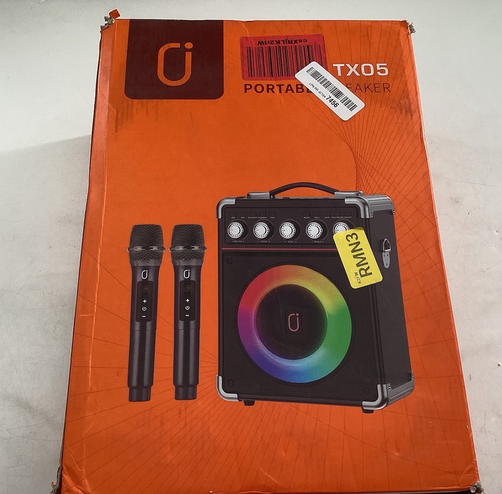 Portable Karaoke Machine With 2 Microphones Bluetooth.