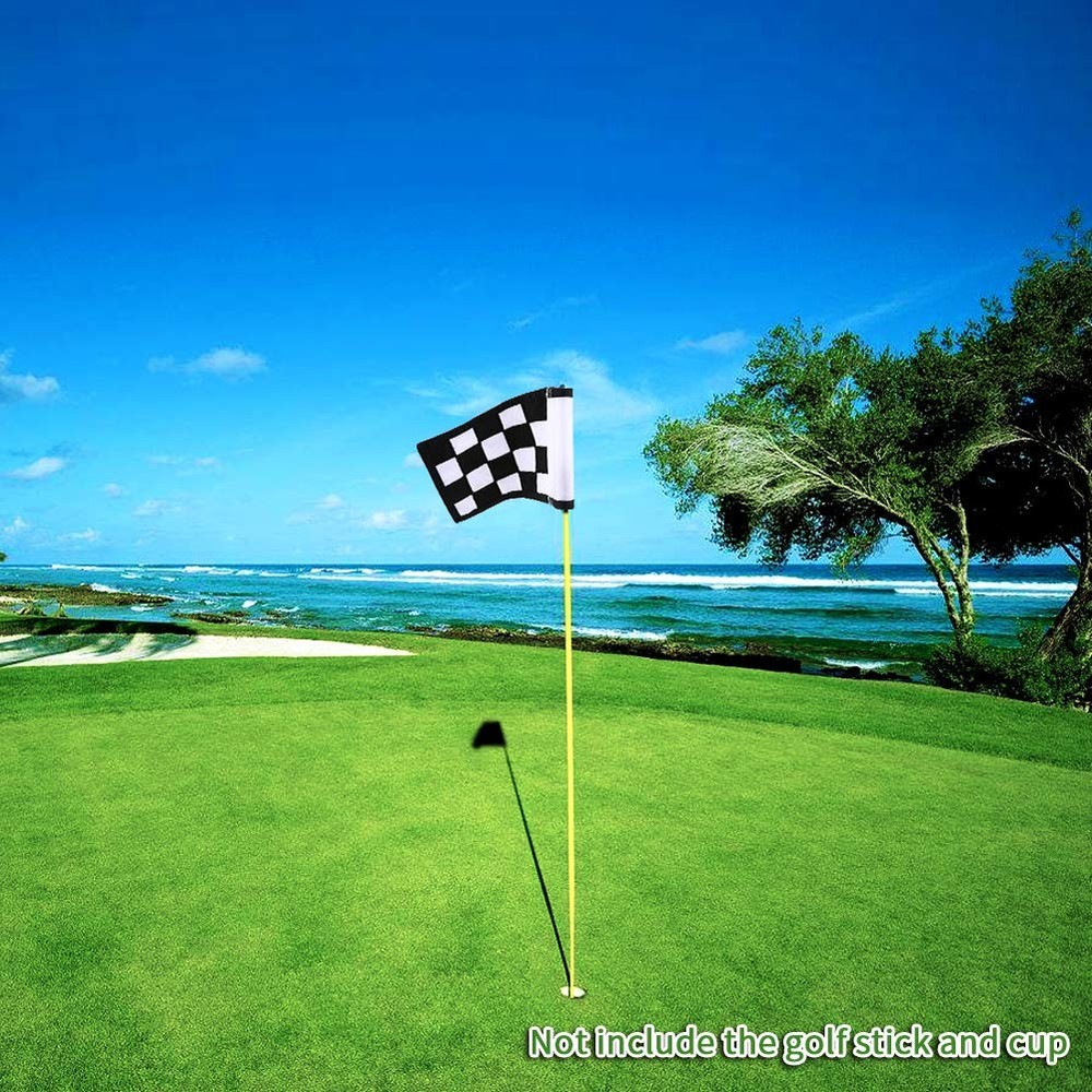 Golf Flag, Green Putting Green Flag,Solid Nylon and Checkered Training Flags ...