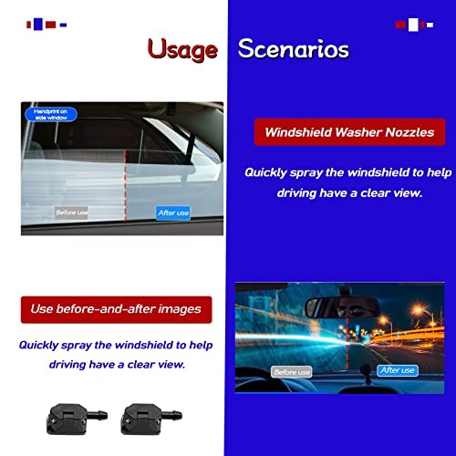 2 PCS Universal Windshield Washer Nozzle Arm Mounted Jets Nozzles 4 2Pcs 2#