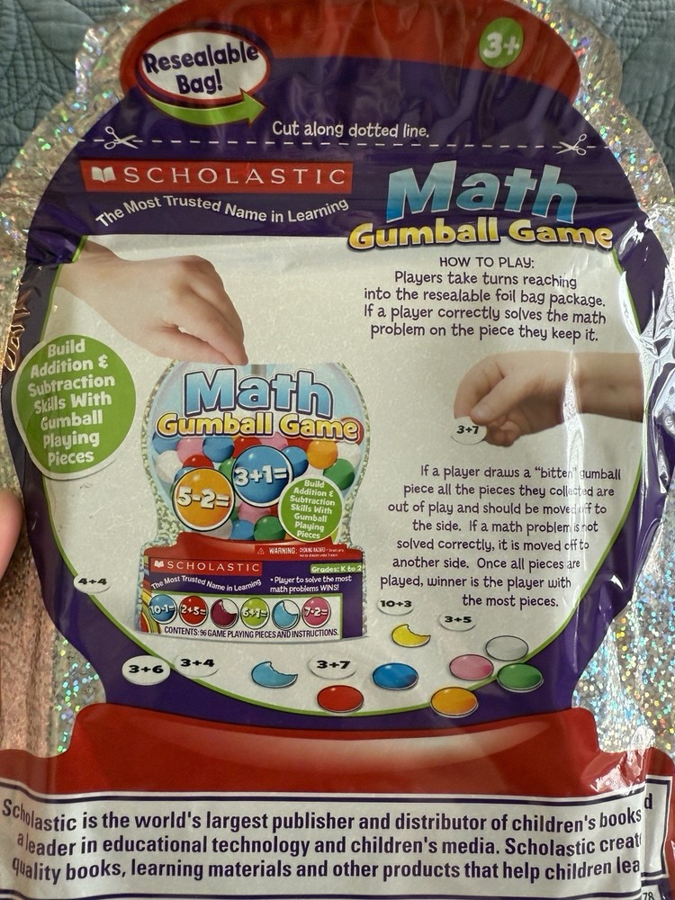 Scholastic Math Gumball Game New In Package Learning