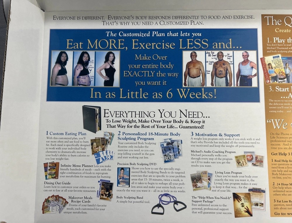 Six Week Body Makeover Provida Weight Loss Program Sculpting Kit DVD CD Set