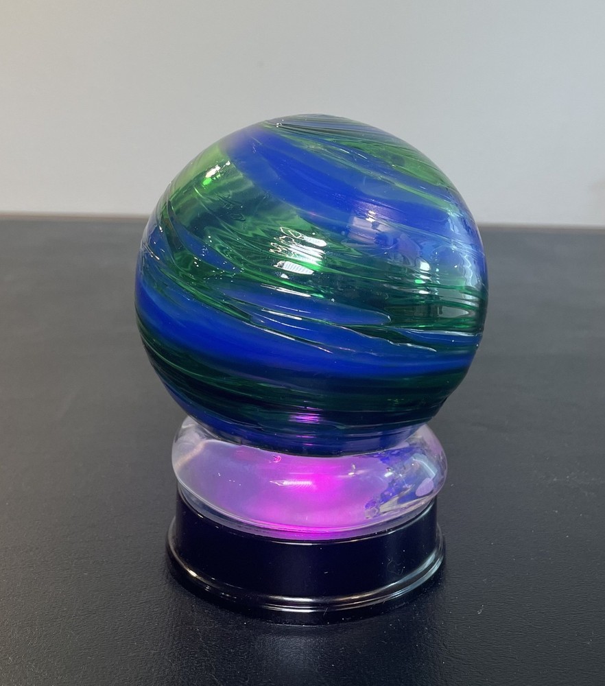 Hand Blown Glass LED Globe Accent Night Light Gift