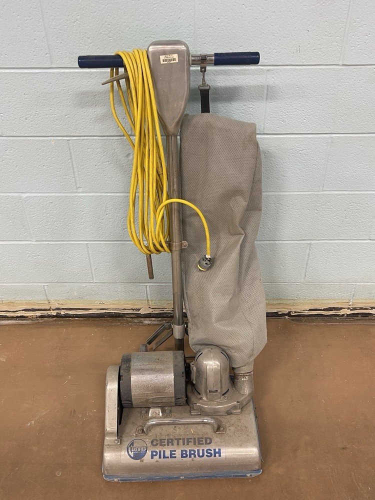 Pile Brush Walk-Behind Carpet Scrubber Disc Adjustable Handle Dust Control