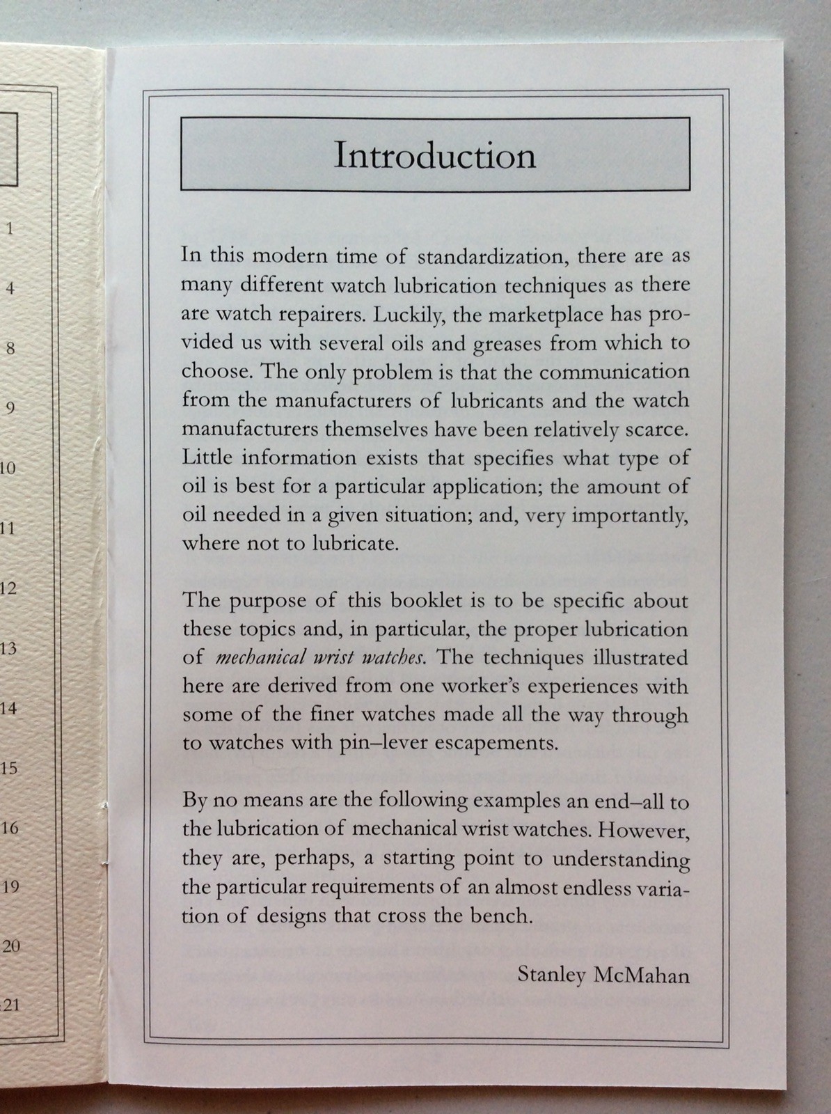 The Practical Guide To Modern Watch Oiling by Stanley McMahan